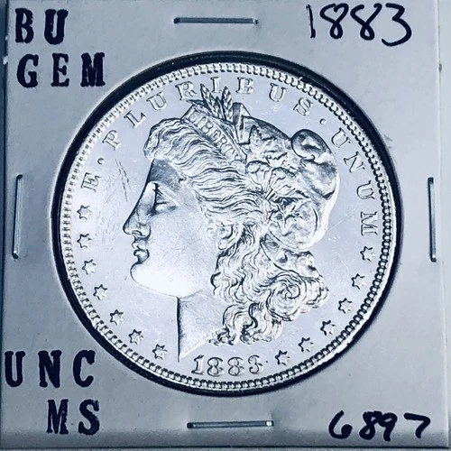 1883 BU GEM MORGAN SILVER DOLLAR UNC MS+++ U.S. MINT RARE COIN 6897
