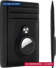 Slim Minimalist Front Pocket Air Tag Wallet, RFID Blocking Card Holder Wallet wi