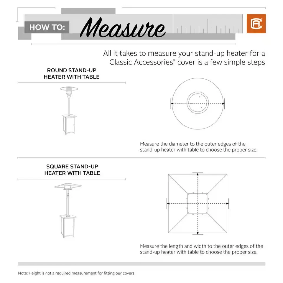 Porche 36 in. L X 36 pulgadas W X 84 in. Calentador de patio cuadrado de pie H con mesa C Foto 2 de 4