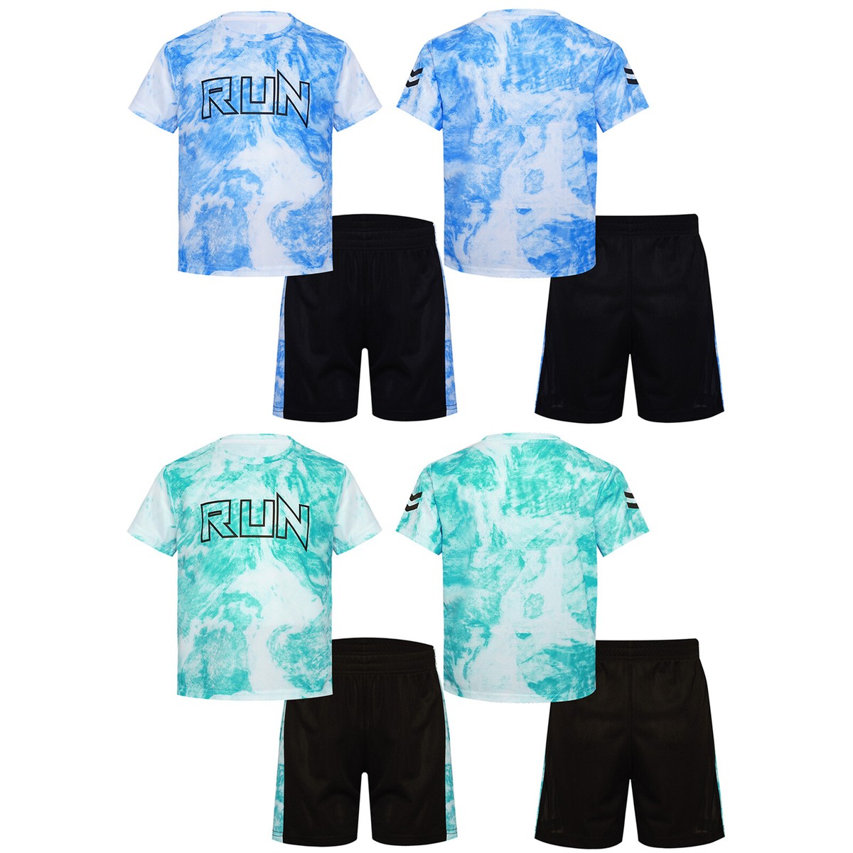 Kids Boys Suit Performance Set T-shirt Outfit Football Activewear Training  Team