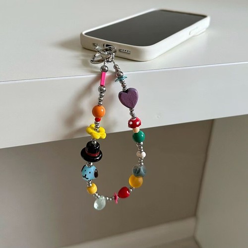 Cute Top Hat Puppy Love Beads Phone Strap Charm Chain Mobile Phone Lanyard - Zdjęcie 3 z 8