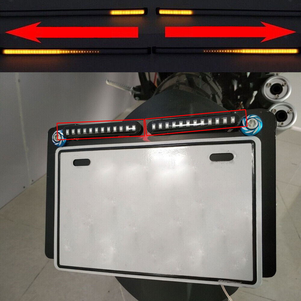 2Pcs Flowing Water Flicker 12 Led Motorcycle Parts Tail Turn