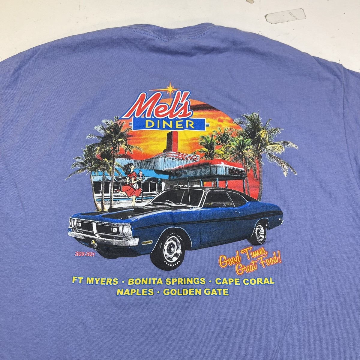 MEL'S DINER FLORIDA MUSCLE CAR RESTAURANT TEE T SHIRT Sz Mens M