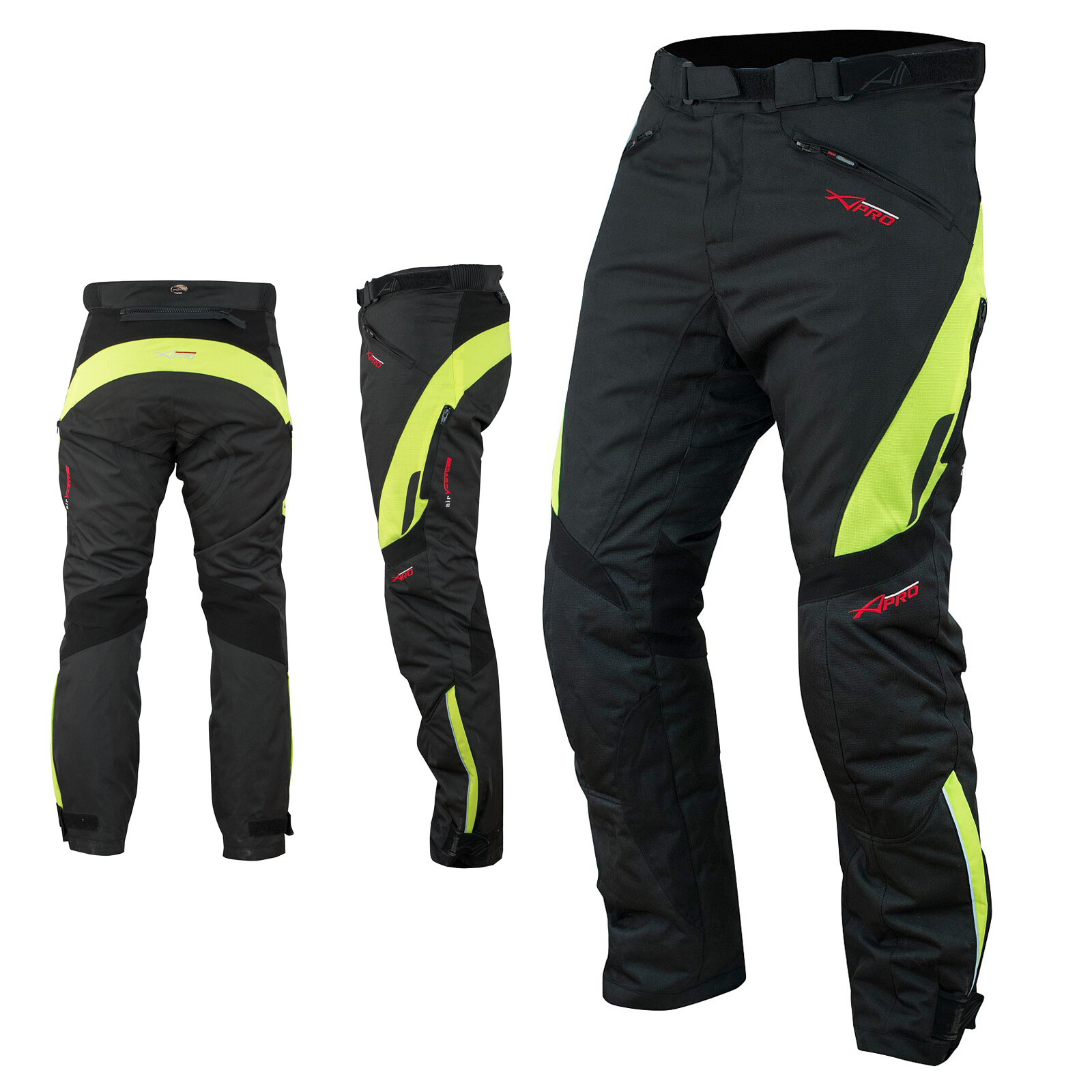 Pantalones moto impermeable y transpirable Mujer térmico extraíble Fluo