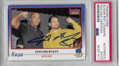 Sugar Ray Leonard Signed 1991 Kayo Boxing Legends Card #037 PSA/DNA Certified