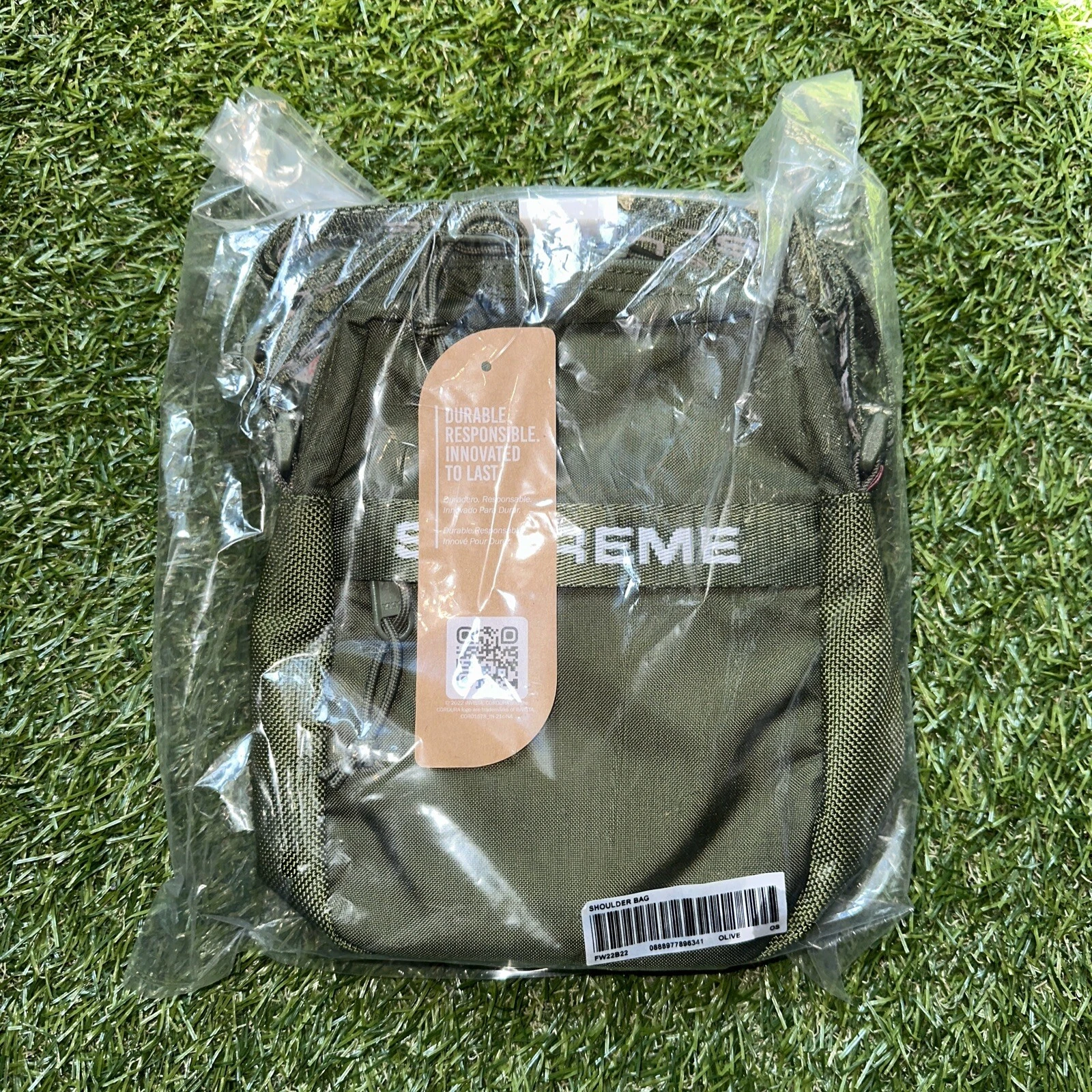 Sac bandoulière Supreme FW22 OLIVE flambant neuf 100 % AUTHENTIQUE