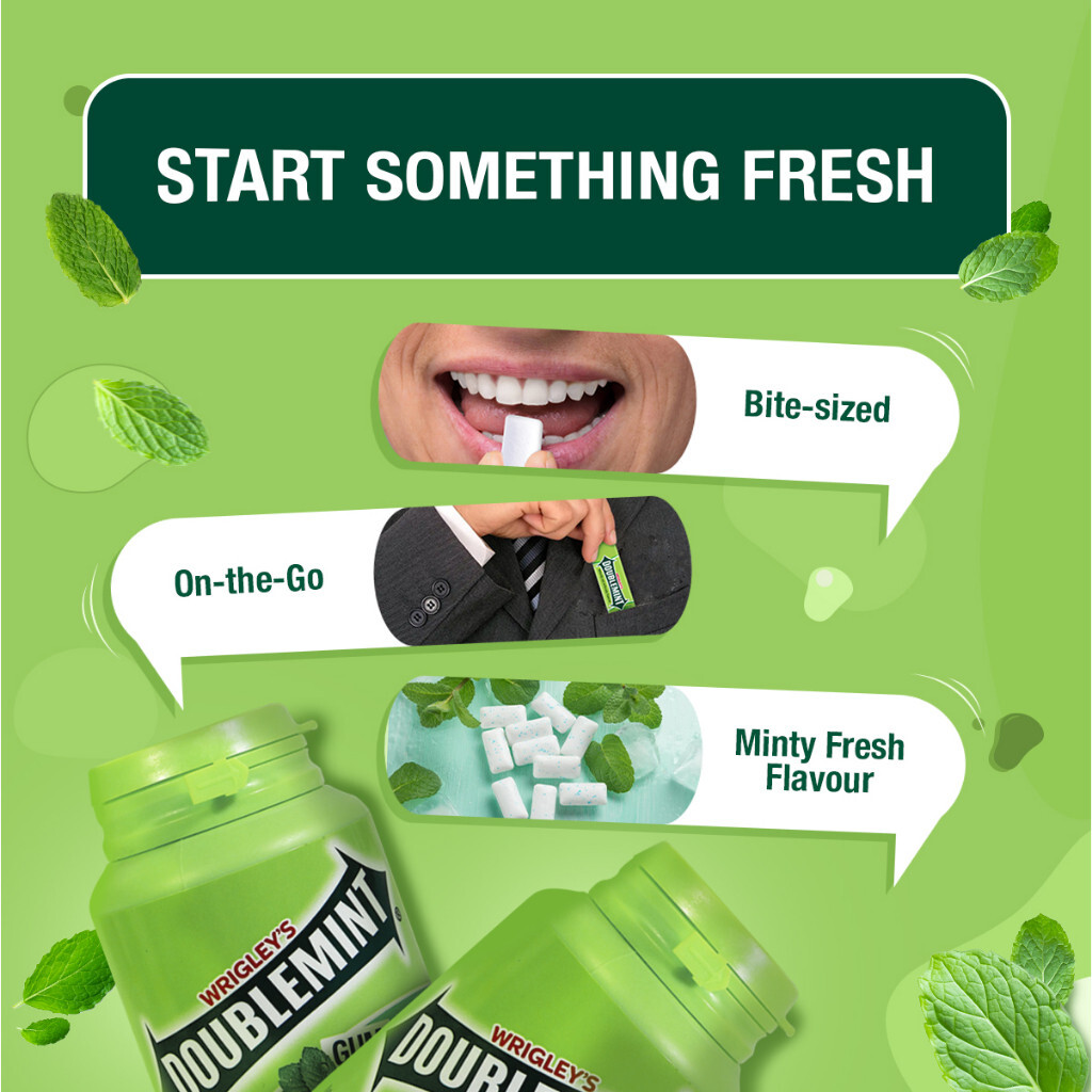 2 x Wrigley Doublemint PEPPERMINT GUM Chewing Gum Original 58g | eBay