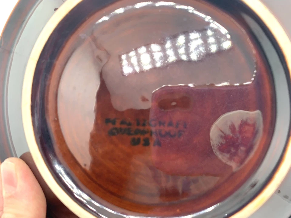 Vintage MCM Pfaltzgraff Gourmet Royale Tea Cup and Saucer Set Brown Drip Glaze - Image 3 of 4