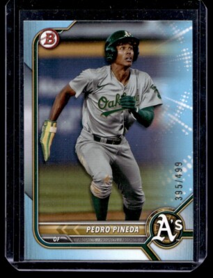 2022 Bowman Draft Sky Blue #BD-181 Pedro Pineda 395/499 Oakland