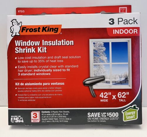 Frost King 42 in. x 62 in. Window Insulation Shrink Kit - 3 Pack (V73/3) - Picture 1 of 3