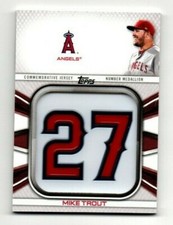 2022 Topps Commemorative Player Jersey Number Medallions Mike Trout