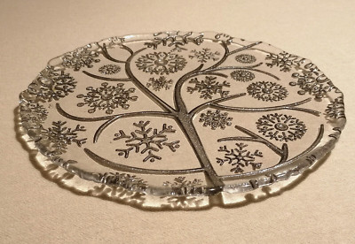 IVV Snowflake Plate with Christmas Decoration in Silver - Diameter 35 cm
