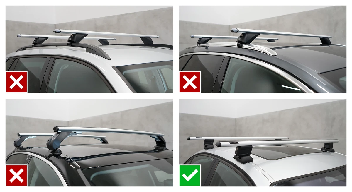 Barres de toit en aluminium adapté pour Citroen Nemo Van (2008