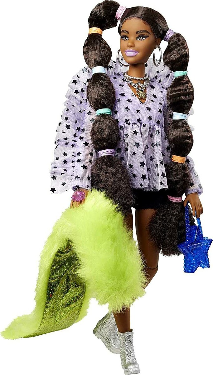 Barbie Extra Doll #7 in Top, Shorts & Furry Shrug with Pet