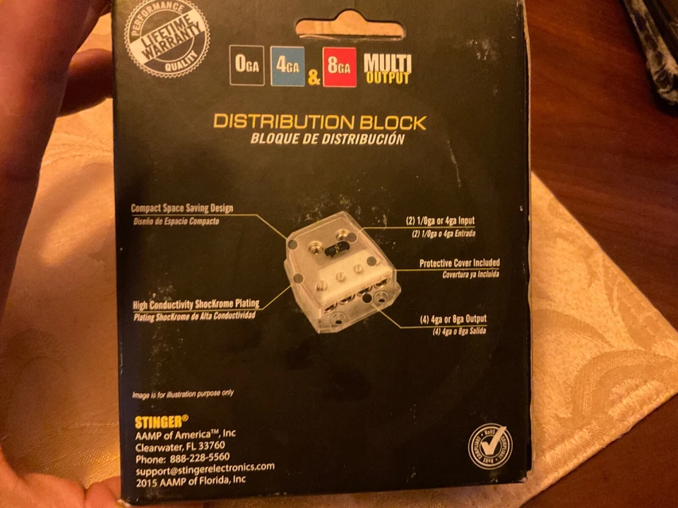 Stinger SHD21 Distribution Block Shock Chrome Finish Multi Gauge 2 In 4 Out - Image 3 of 4