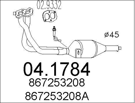 Catalyseur VW Polo II et Coupé 1.0 ou 1.3 essence pour échappement d'origine