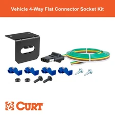 4-Way Flat Connector Socket with Hardware (Vehicle Side, Packaged)