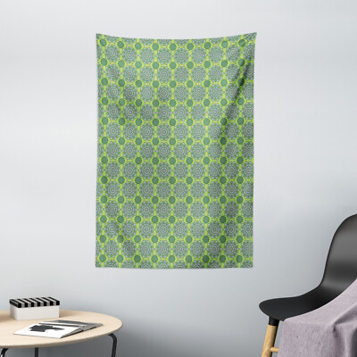 Lime Green Wandteppich marokkanische Mandala