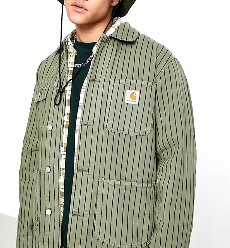 Carhartt wip michigan chore coat dollar green sale
