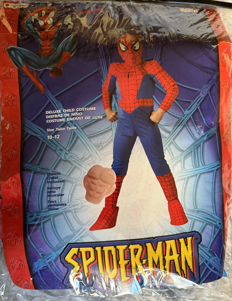 Disfraz Spider Man Deluxe CON Músculos, Talla L (10-12), TOTALMENTE NUEVO Foto 2 de 4