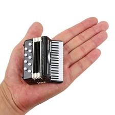 Dselvgvu Miniature AccordionwithCase Mini Musical Instrument Replica Collectible