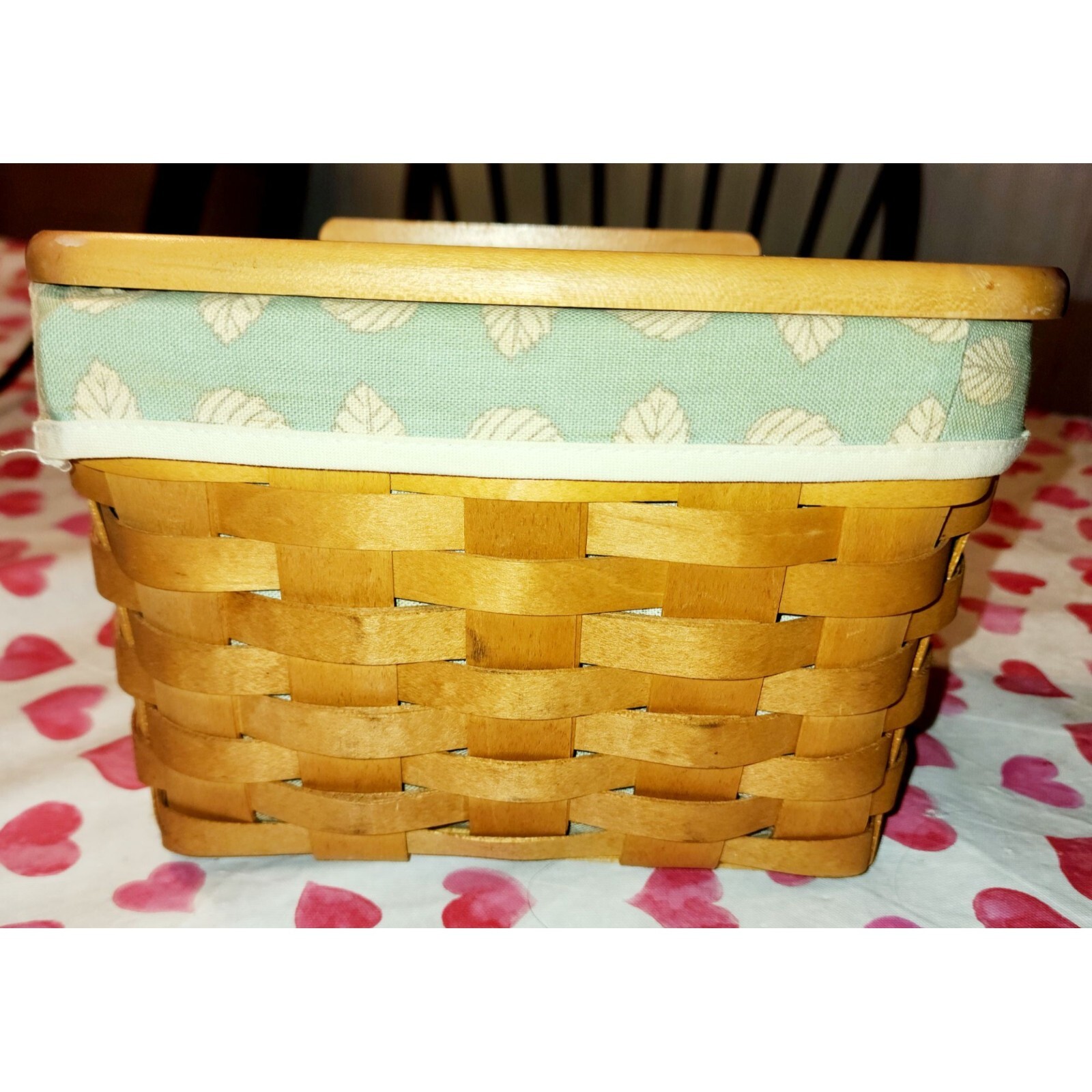 2000 Longaberger Recipe basket with liners and "recipes" tieon eBay