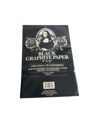 Houston Art Precision Transferring Black Graphite Paper 1 Sheet Item 757 9 X 12