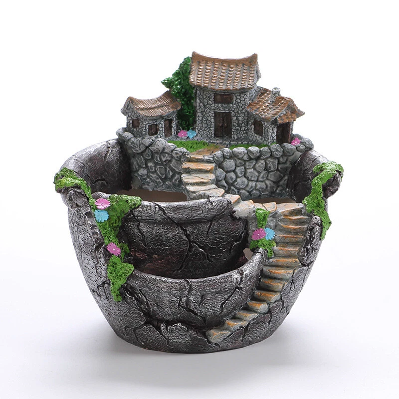 Maceta de plantas suculentas maceta de diseño de jardín de hadas maceta para cactus Foto 2 de 4