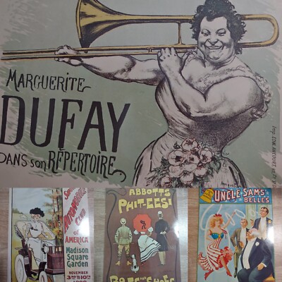 4 Vintage Sandy Val Postcards - Abbott's, Uncle Sam, Dufay, Auto Club of America