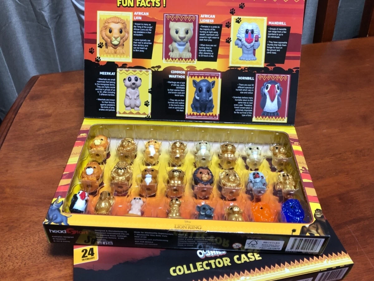 Woolworths Disney The Lion King Ooshies 24 Full Set With Case