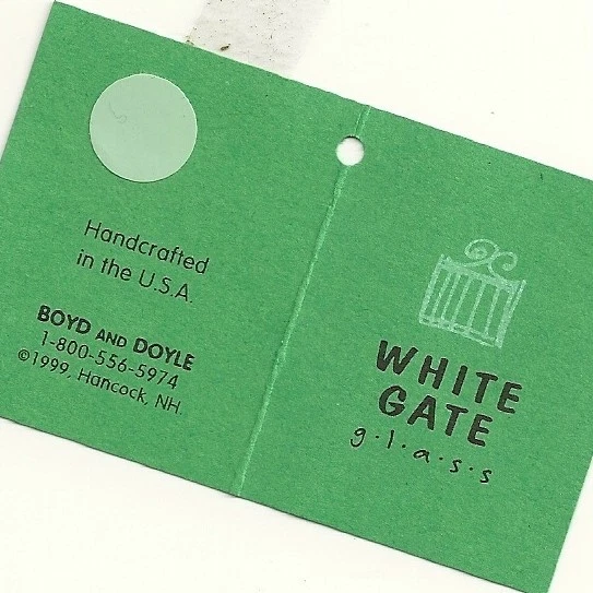 Juego de vidrio Boyd&Doyle White Gate azúcar y crema pintado lupino flor silvestre transparente Foto 2 de 4