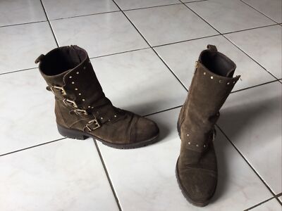 Bottines Femme Noires En Simili – Pointure 39, Style Bottillon, Bon état