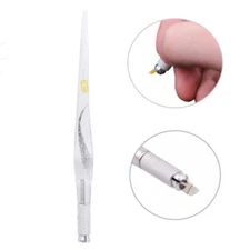 Permanent Makeup Manual Tattoo Eyebrow Microblading Pen + 5pcs 12 pin PCD Needle