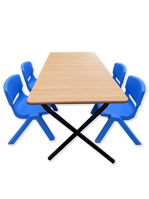Kinder Arbeitszimmer Klapptisch Schreibtisch Tisch 4 Stühle Klassenzimmer Vorschule Aktivität Stuhl