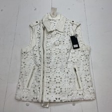 Luii Womens White Lace Jacket Size Xl