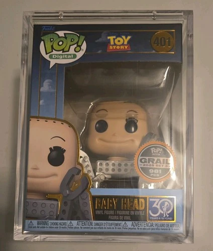 Funko Pop Digital 401 Toy Story Baby Head Grail LE 981 Pcs Mint w/ Pop Armor