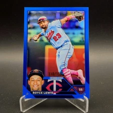 2023 Topps Chrome BLUE REFRACTOR /150 Royce Lewis Minnesota Twins Color Match