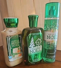 Bath & Body Works - Vanilla Bean Noel - 3 pc Set, Body Lotion, Shower Gel, Mist