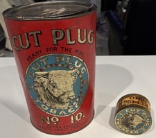 Cut Plug No. 10 Tobacco Tin & Canister