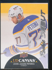 2021-22 Clear cut J-J Peterka UD Canvas Rookie Debut #CD-JP RC B770