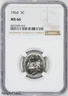 1964 Jefferson Nickel NGC MS66 GEM BU BRIGHT WHITE!
