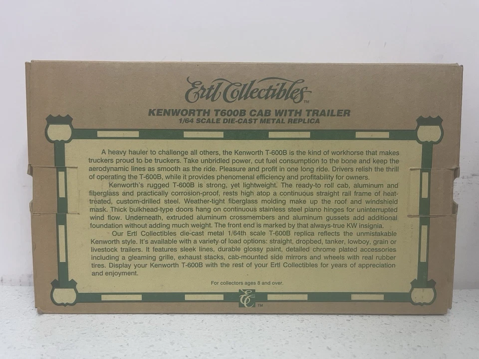 Ertl Walcott Coca-Cola 1/64 Kenworth T600B NIB - Image 2 of 3