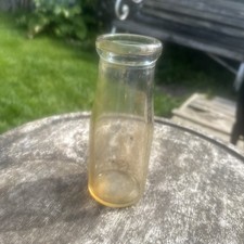 Vintage Old Collectible Clear Glass Small Milk Bottle 1/2 Pint (G1)