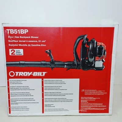 Troy-Bilt TB51BP 51cc Gas Backpack Leaf Blower 220MPH 600CFM 2-Cycle Easy Start
