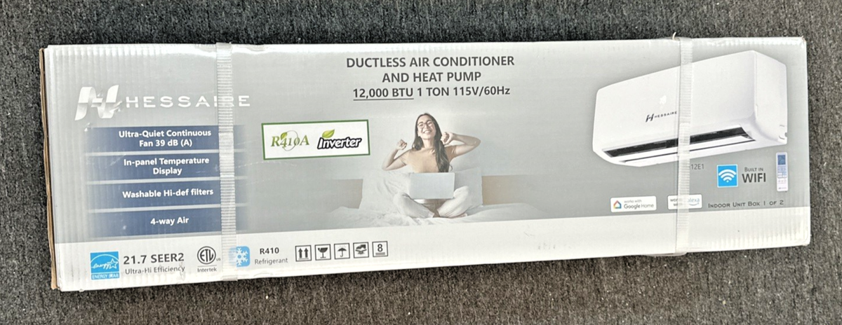 12000 Btu Hessaire 18000 Btu Mini Split Ac And Heating Unit Home