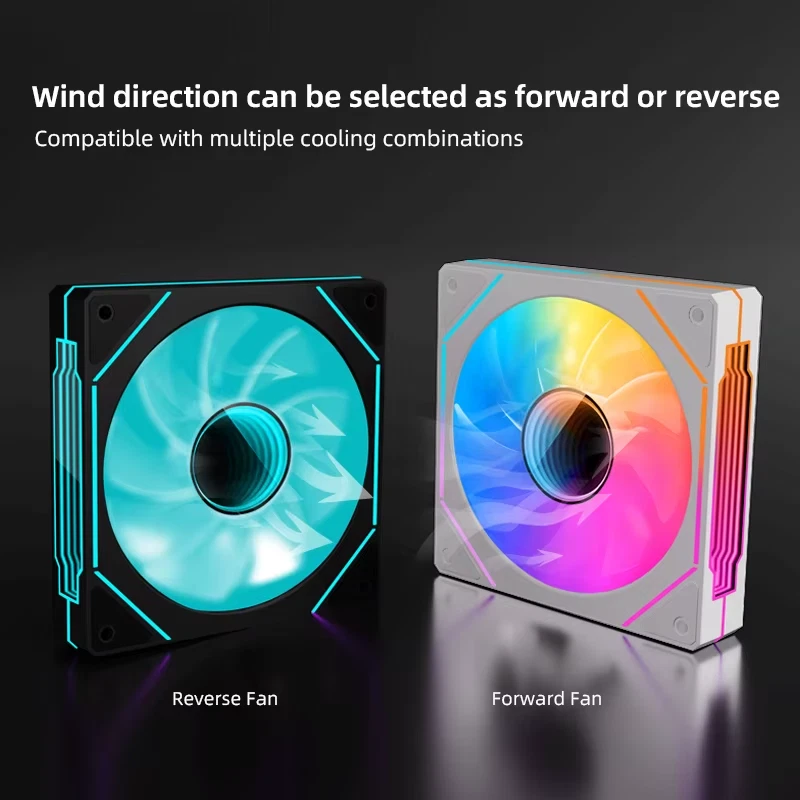 PRISM 4 PRO ARGB 120mm PC Computer Chassis Fan 5V 3Pin 12CM Quiet Cooling Fan 12 - Image 3 of 4