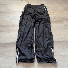 Vintage 90s Nike Black/White Track Pants Women's Size Large L Men's M
