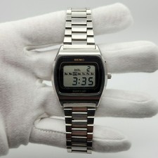 Seiko Quartz LC Men's Vintage Silver Tone Digital Watch 0139-5029