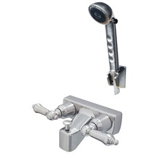 Two Handle Tub Shower Faucet Valve Diverter Hand Held Shower Set 3211bn