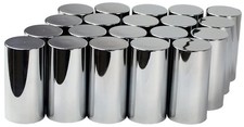 33mm Chrome Plastic Cylinder Lug Nut Covers Caps Thread On For Semi Truck 20pcs